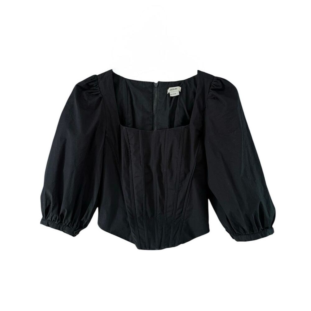 Jason Wu Black Corset Puff Sleeve Renaissance Blouse Small Ren Faire Whimsigoth